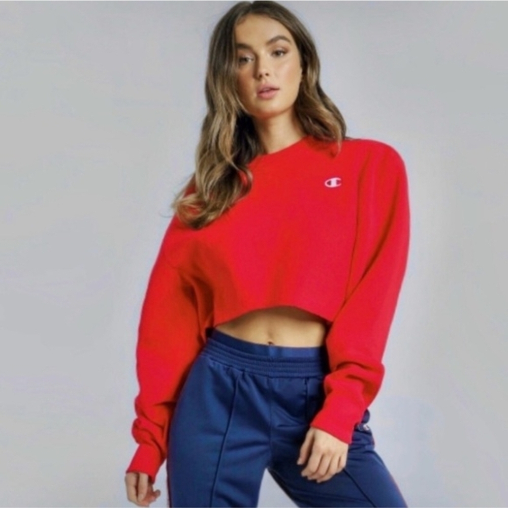 Champion Large Reverse Weave Crop Hoodie